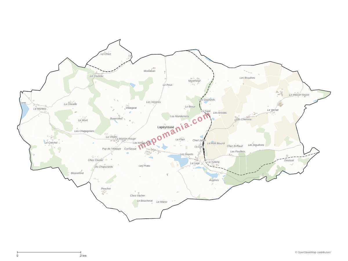 Carte de Lapeyrouse à personnaliser