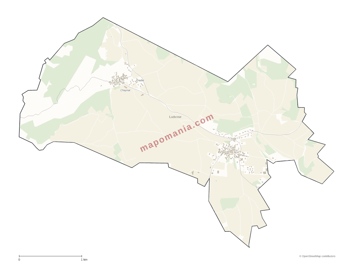 Carte de Ludesse à personnaliser