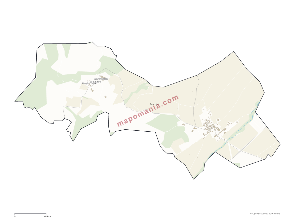 Carte de Madriat à personnaliser