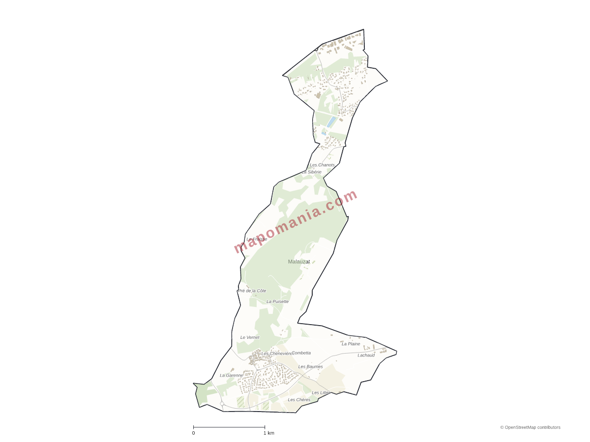 Carte de Malauzat à personnaliser