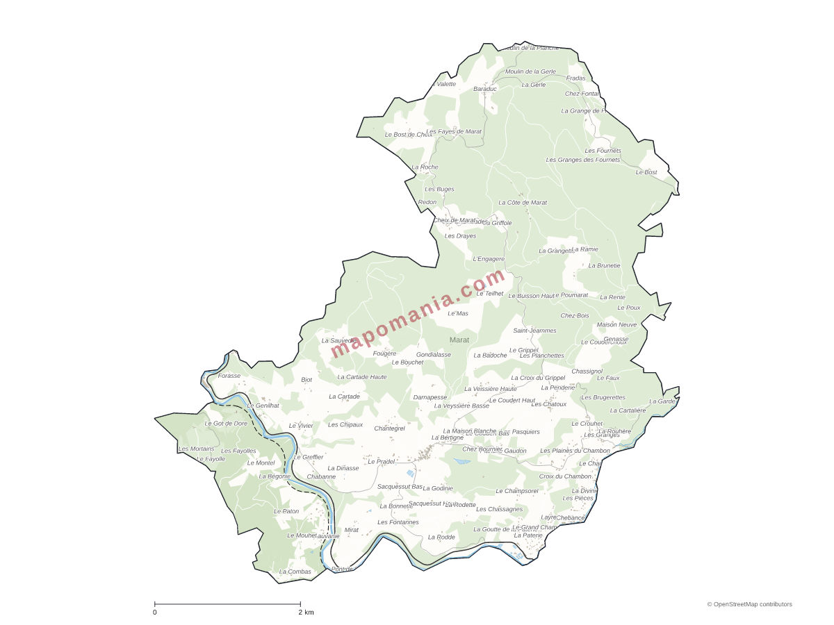 Carte de Marat à personnaliser
