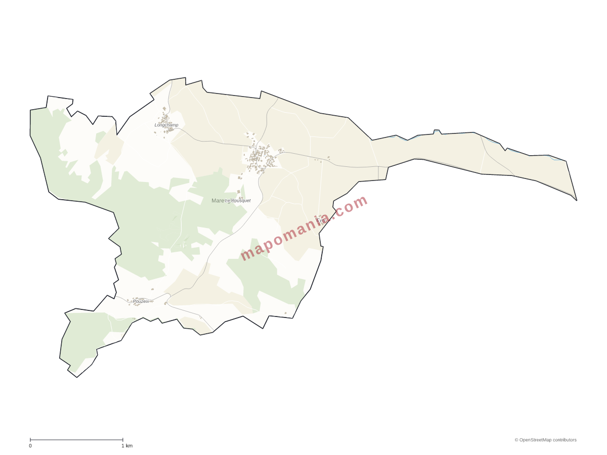 Carte de Mareugheol à personnaliser
