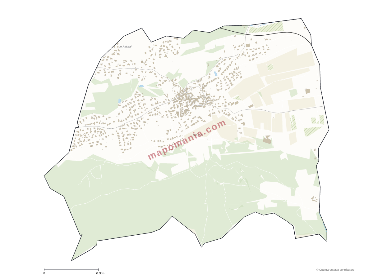 Carte de Marsat à personnaliser