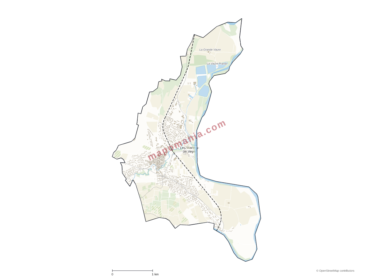 Carte de Les Martres-de-Veyre à personnaliser