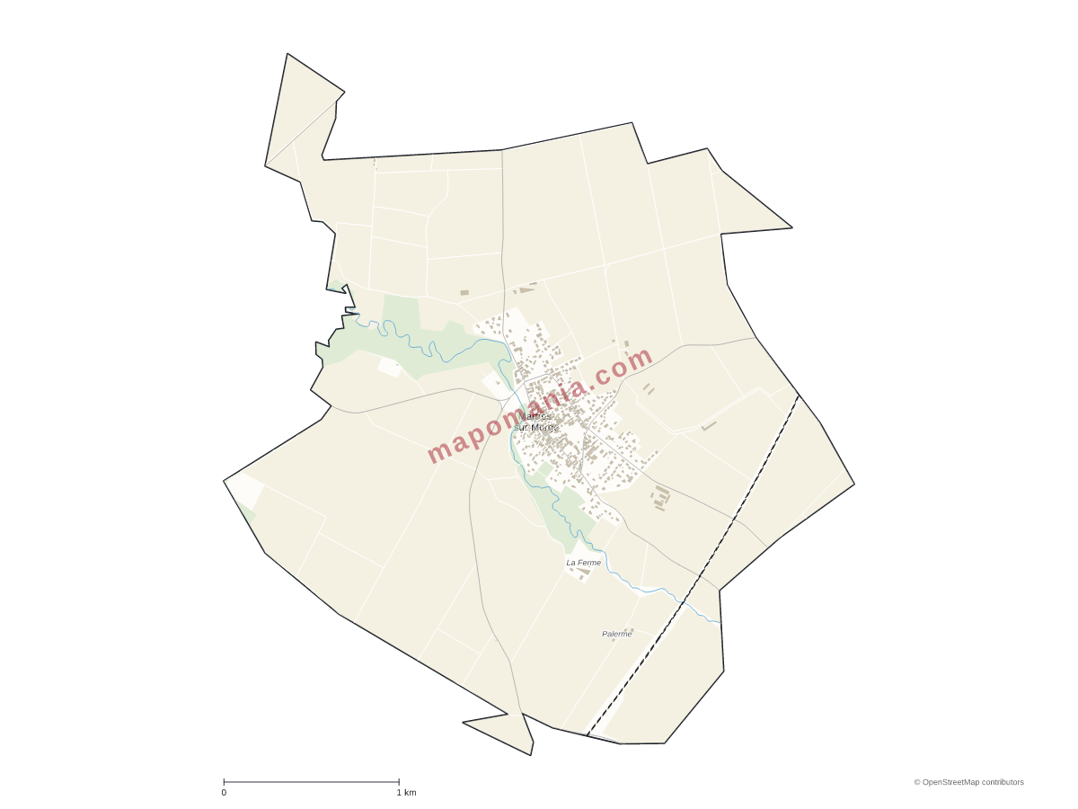 Carte de Martres-sur-Morge à personnaliser