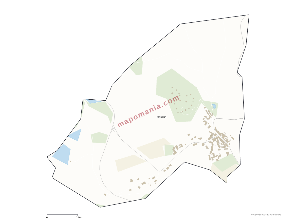 Carte de Mauzun à personnaliser