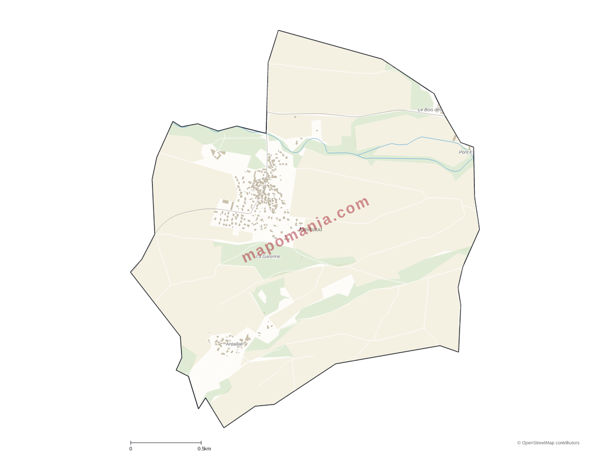 Carte de Meilhaud à personnaliser
