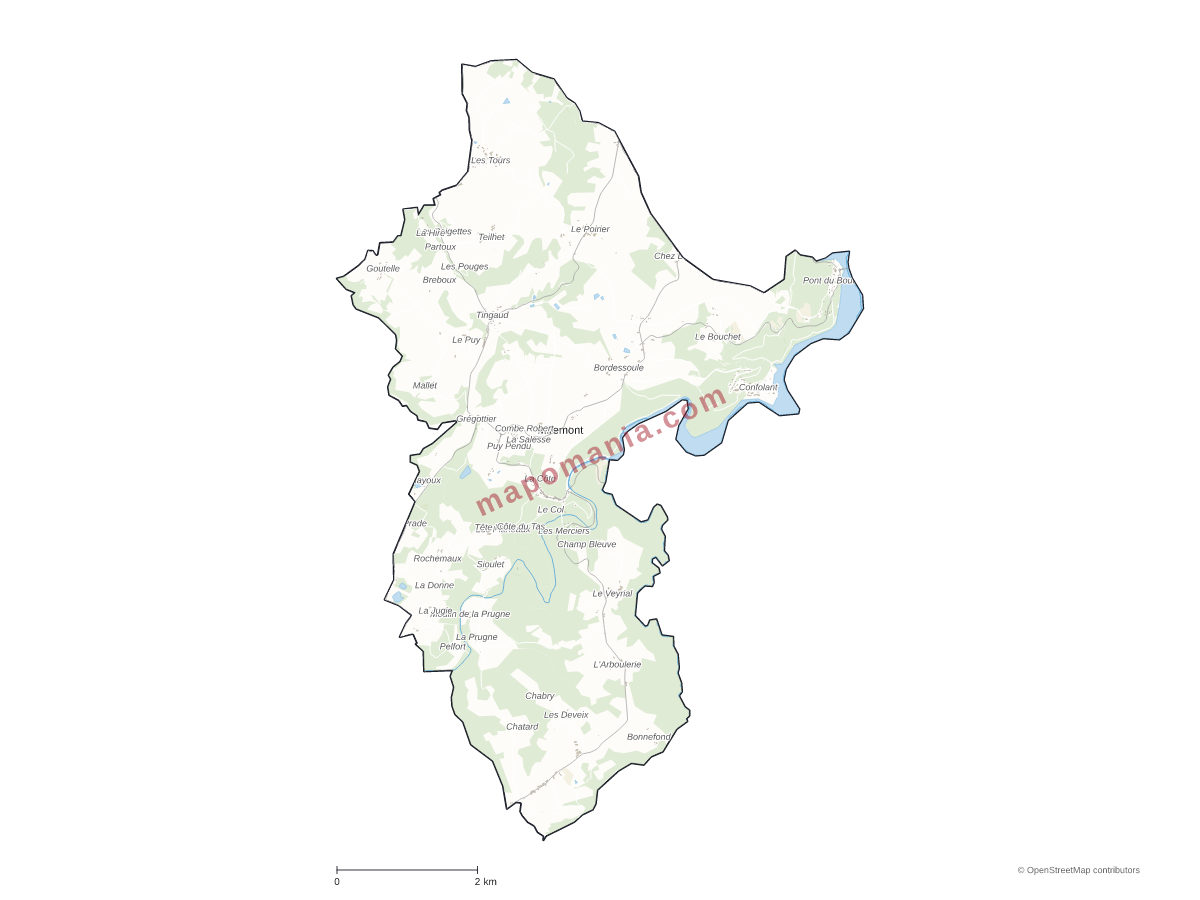 Carte de Miremont à personnaliser