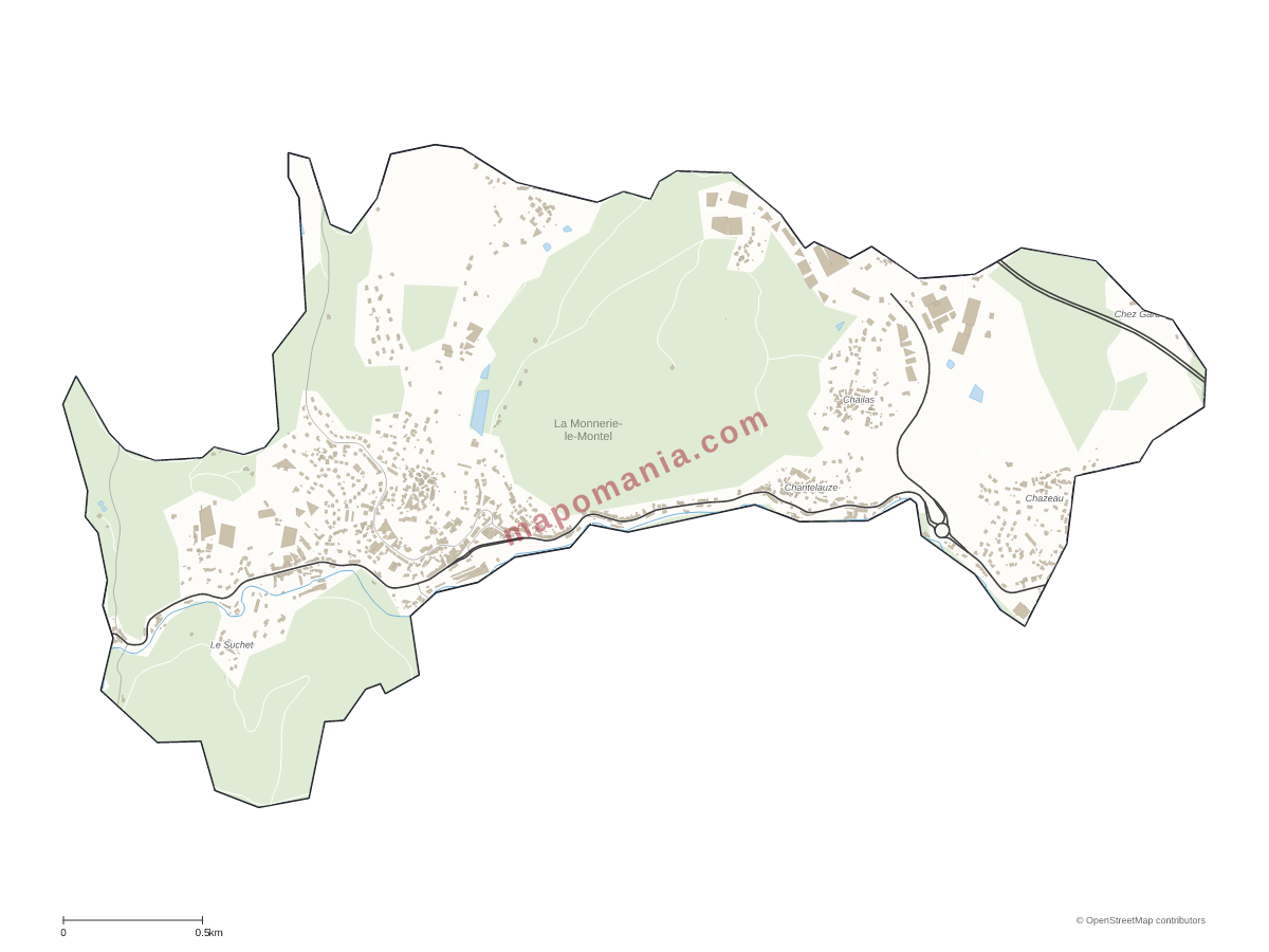 Carte de La Monnerie-le-Montel à personnaliser