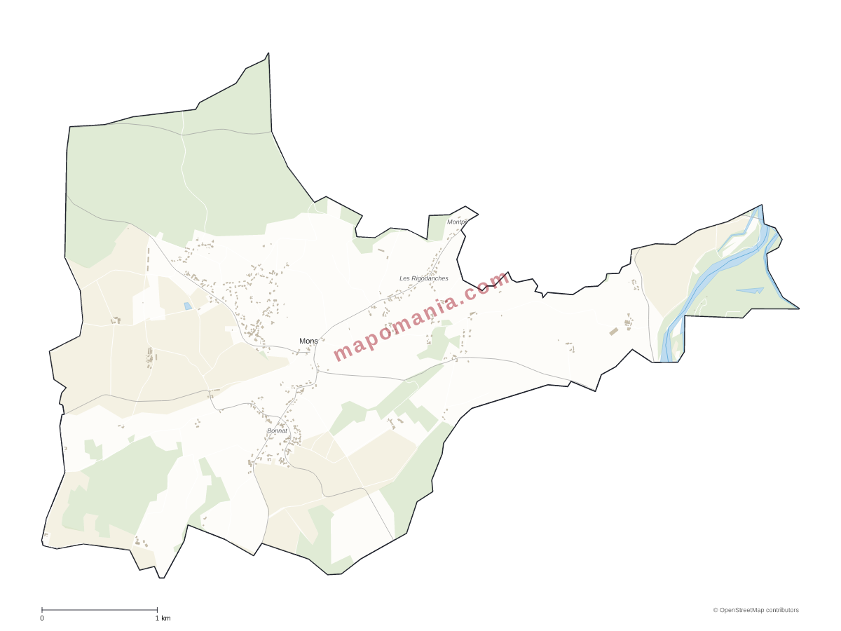 Carte de Mons à personnaliser