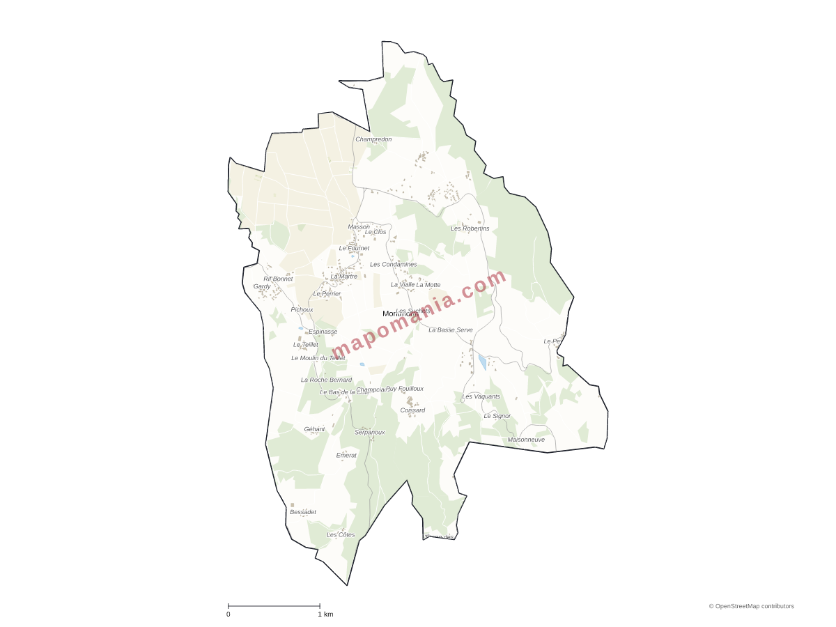 Carte de Montmorin à personnaliser