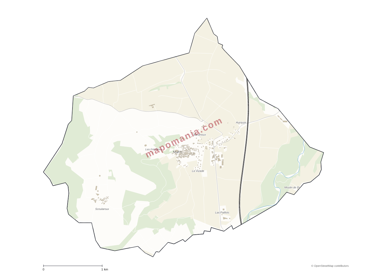 Carte de Moriat à personnaliser