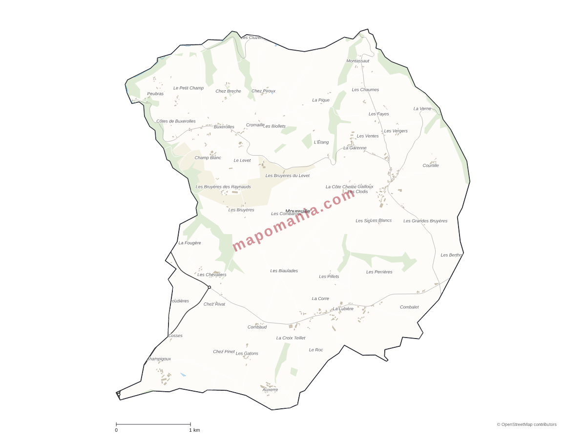 Carte de Moureuille à personnaliser