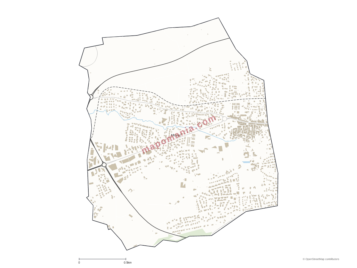 Carte de Mozac à personnaliser