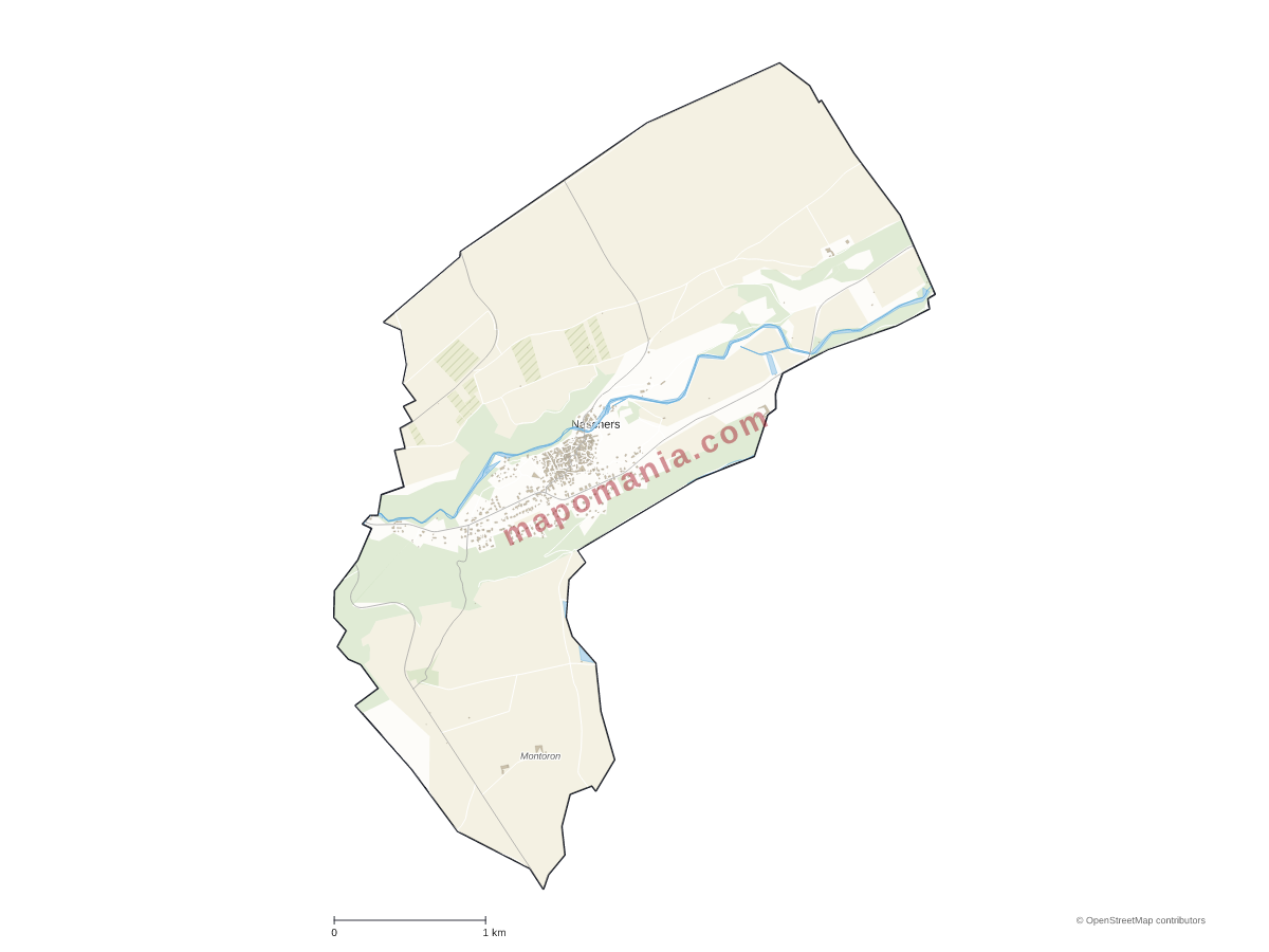 Carte de Neschers à personnaliser