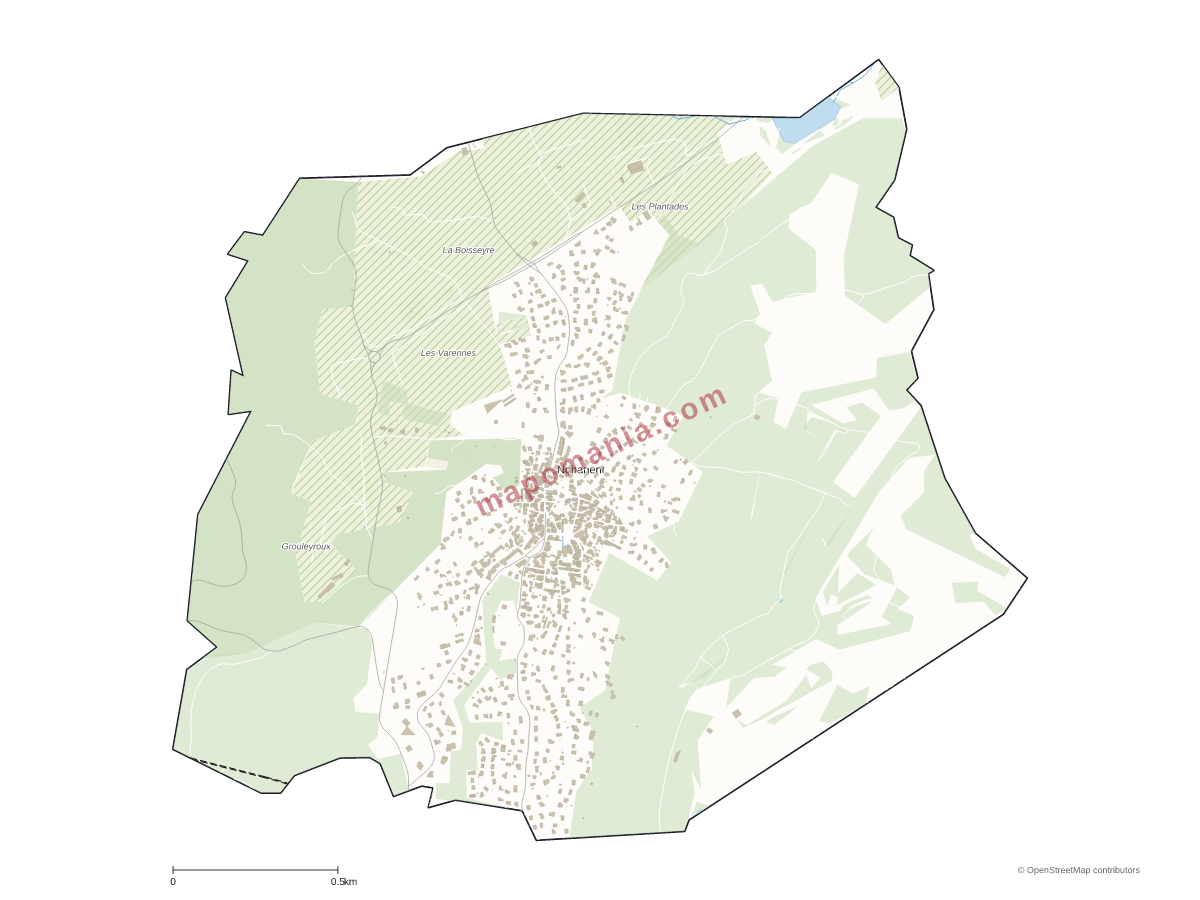 Carte de Nohanent à personnaliser