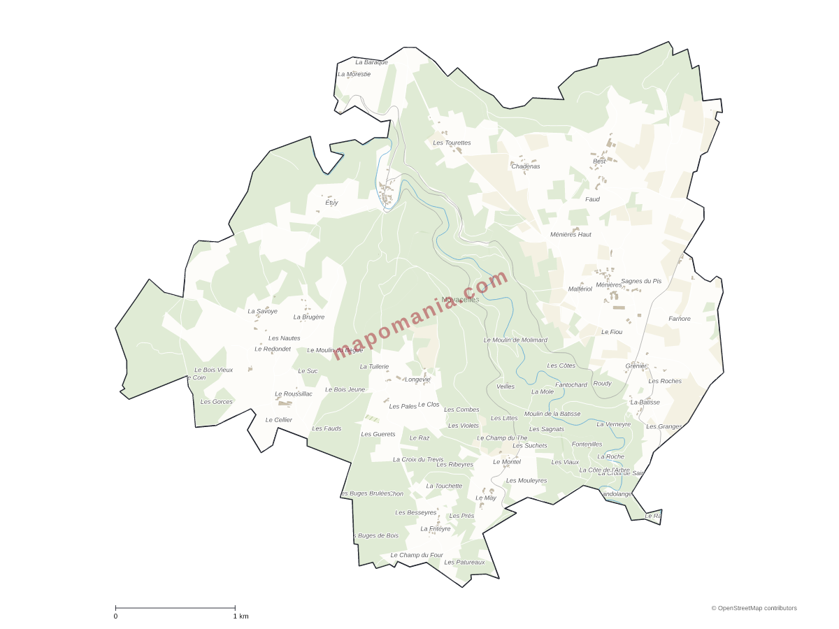 Carte de Novacelles à personnaliser