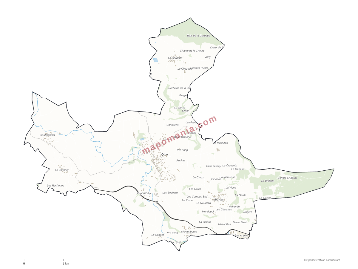 Carte de Olby à personnaliser
