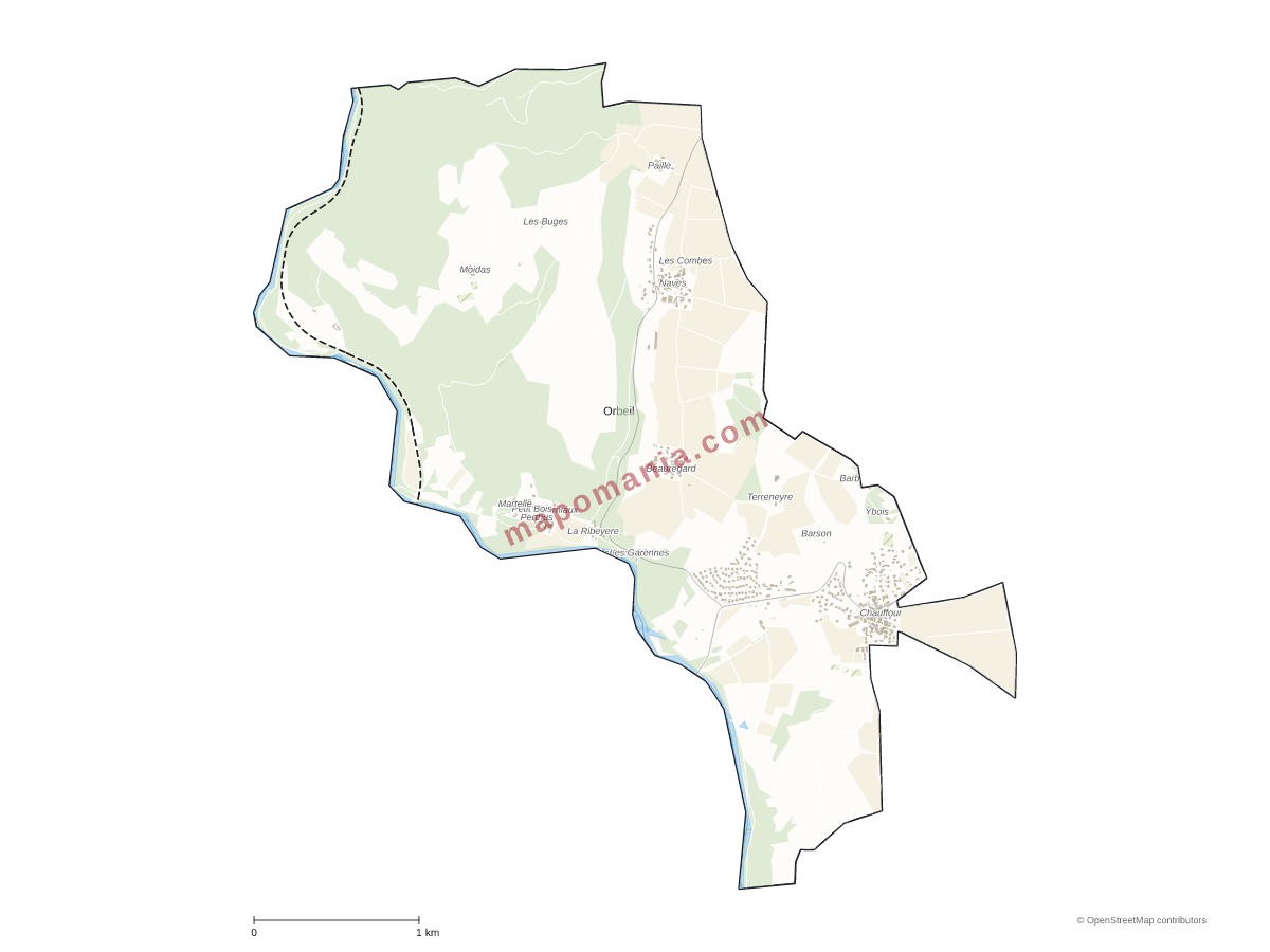 Carte de Orbeil à personnaliser