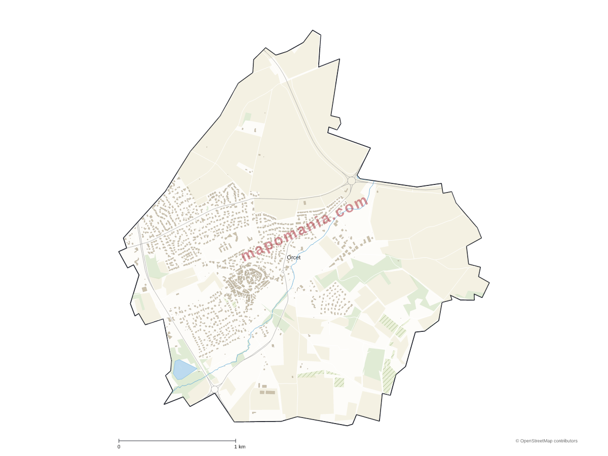 Carte de Orcet à personnaliser