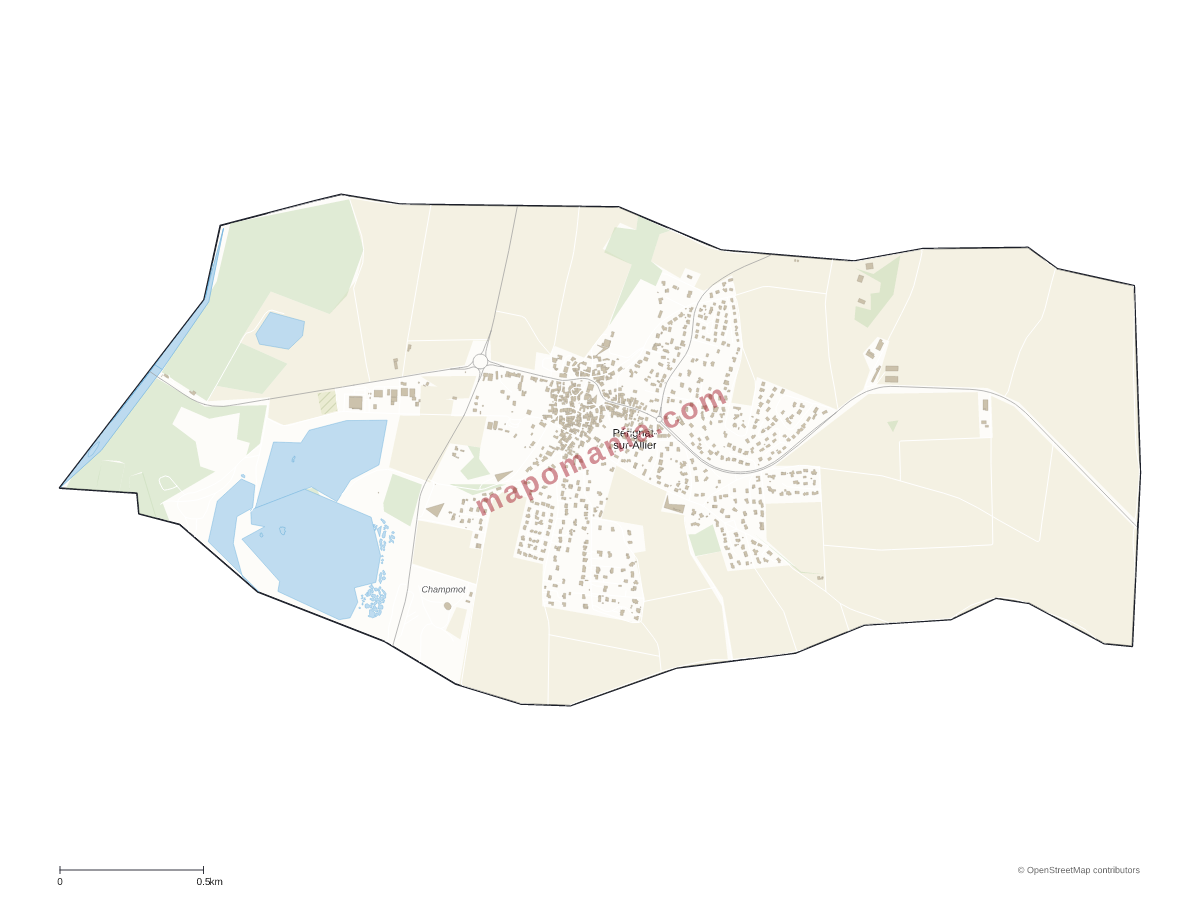 Carte de Pérignat-sur-Allier à personnaliser