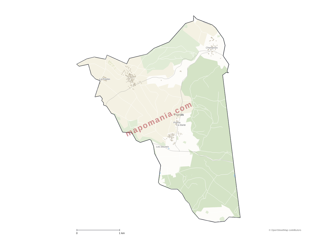Carte de Pignols à personnaliser