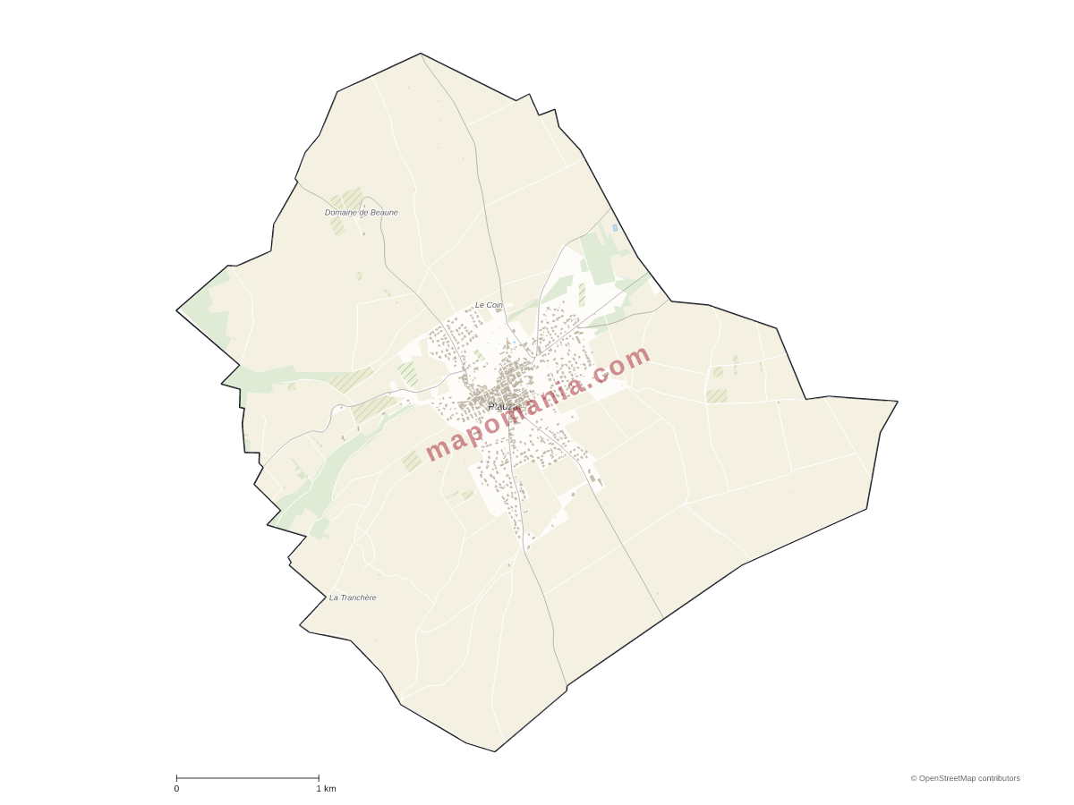 Carte de Plauzat à personnaliser