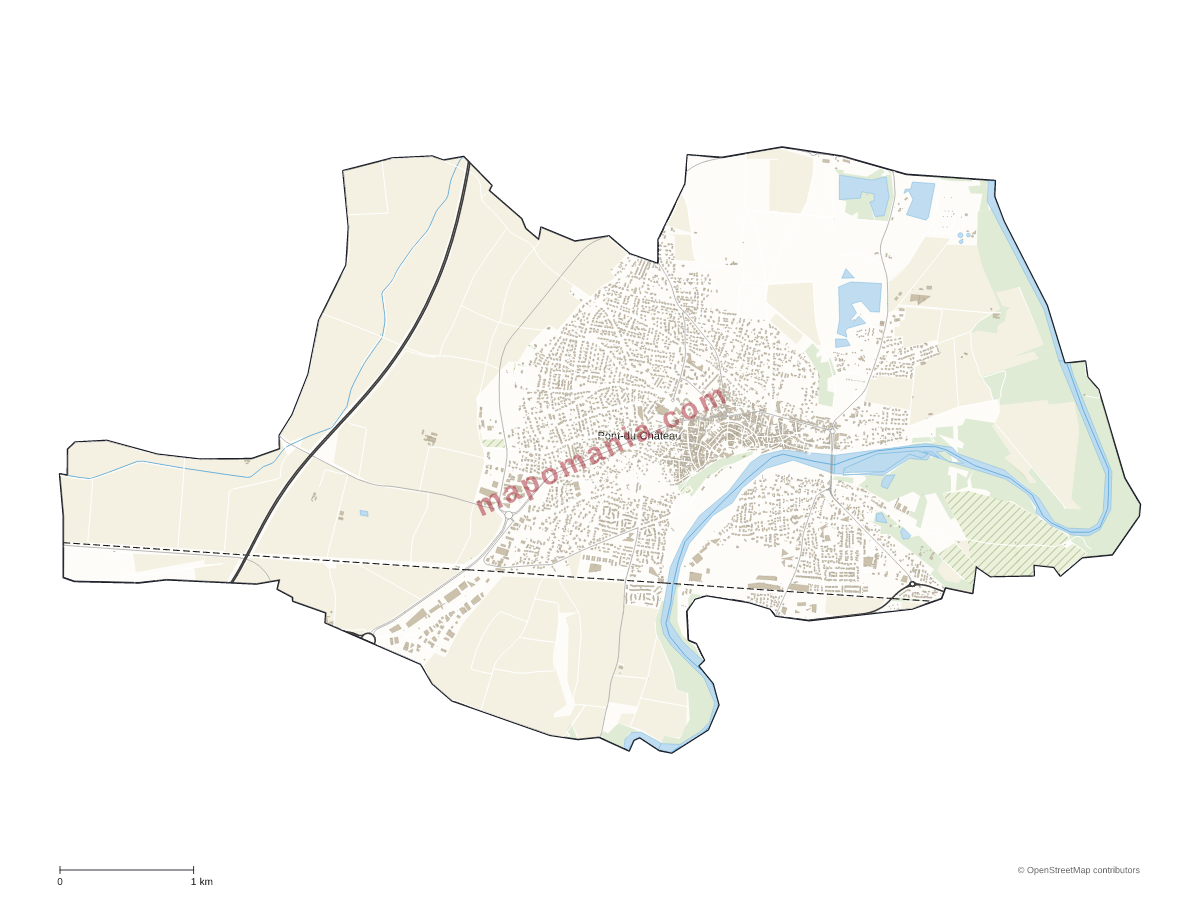 Carte de Pont-du-Château à personnaliser
