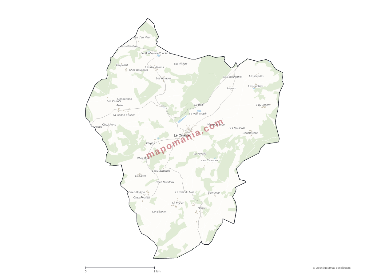 Carte de Le Quartier à personnaliser