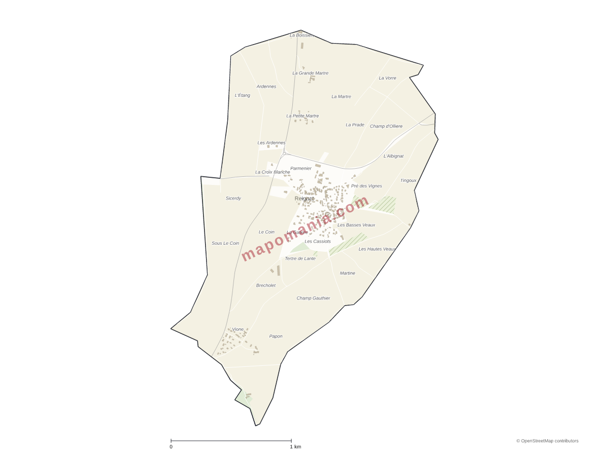 Carte de Reignat à personnaliser