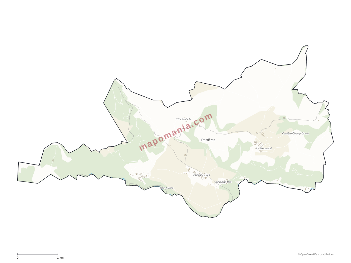 Carte de Rentières à personnaliser
