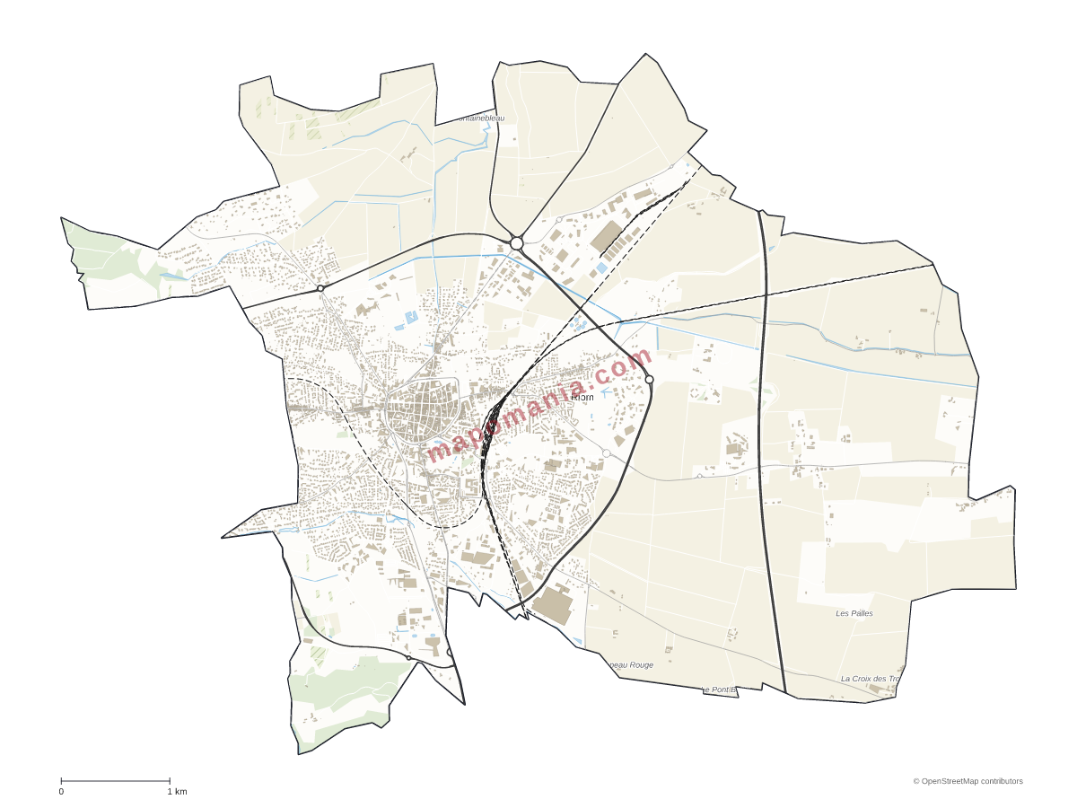 Carte de Riom à personnaliser