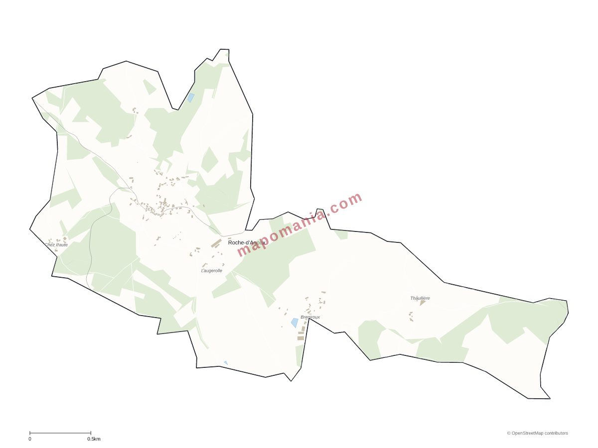 Carte de Roche-d'Agoux à personnaliser