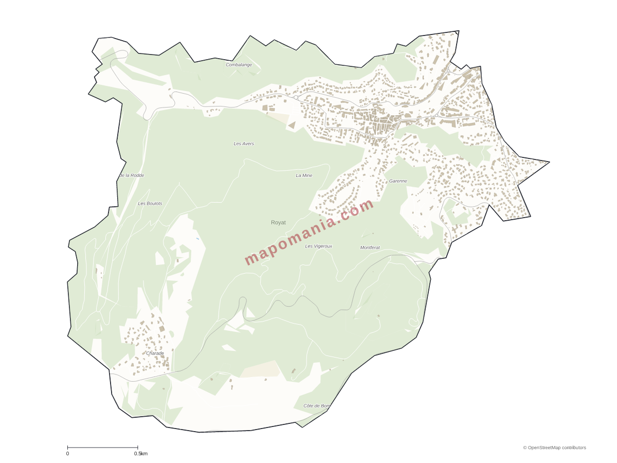 Carte de Royat à personnaliser