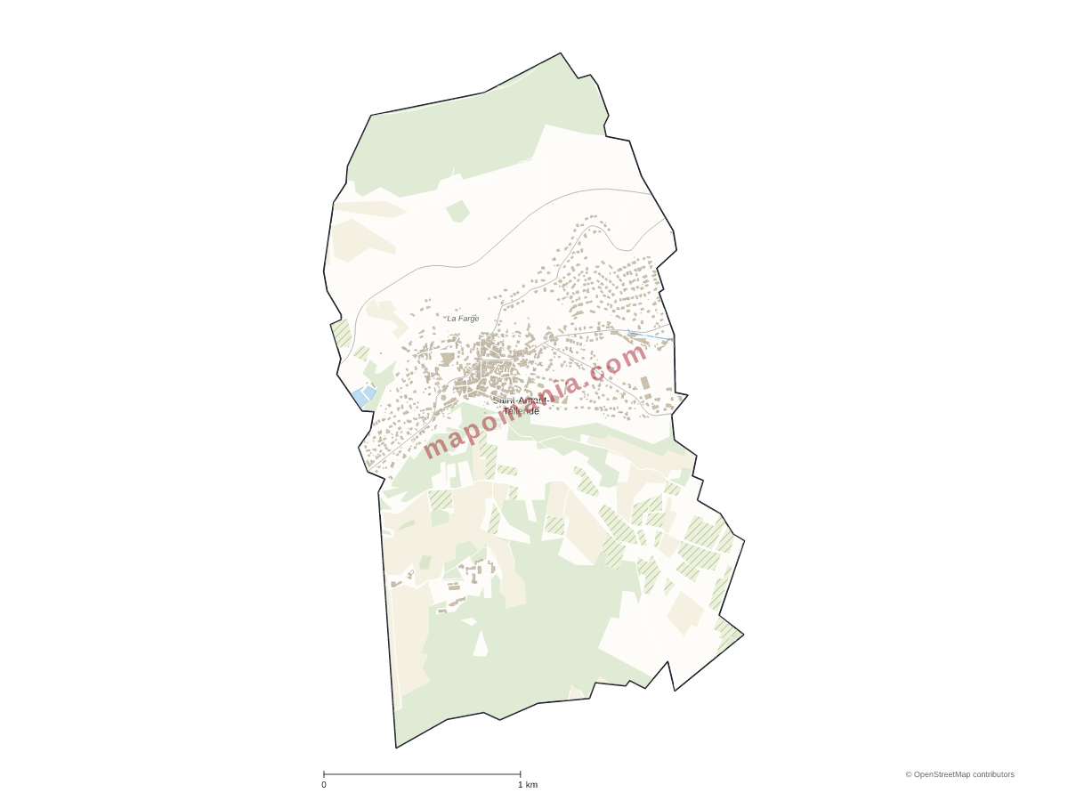 Carte de Saint-Amant-Tallende à personnaliser