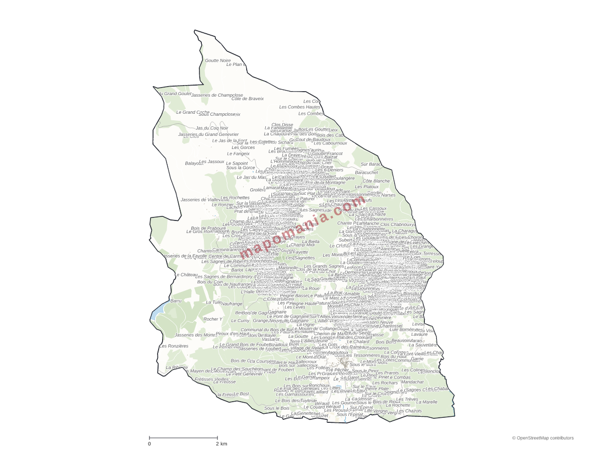 Carte de Saint-Anthème à personnaliser