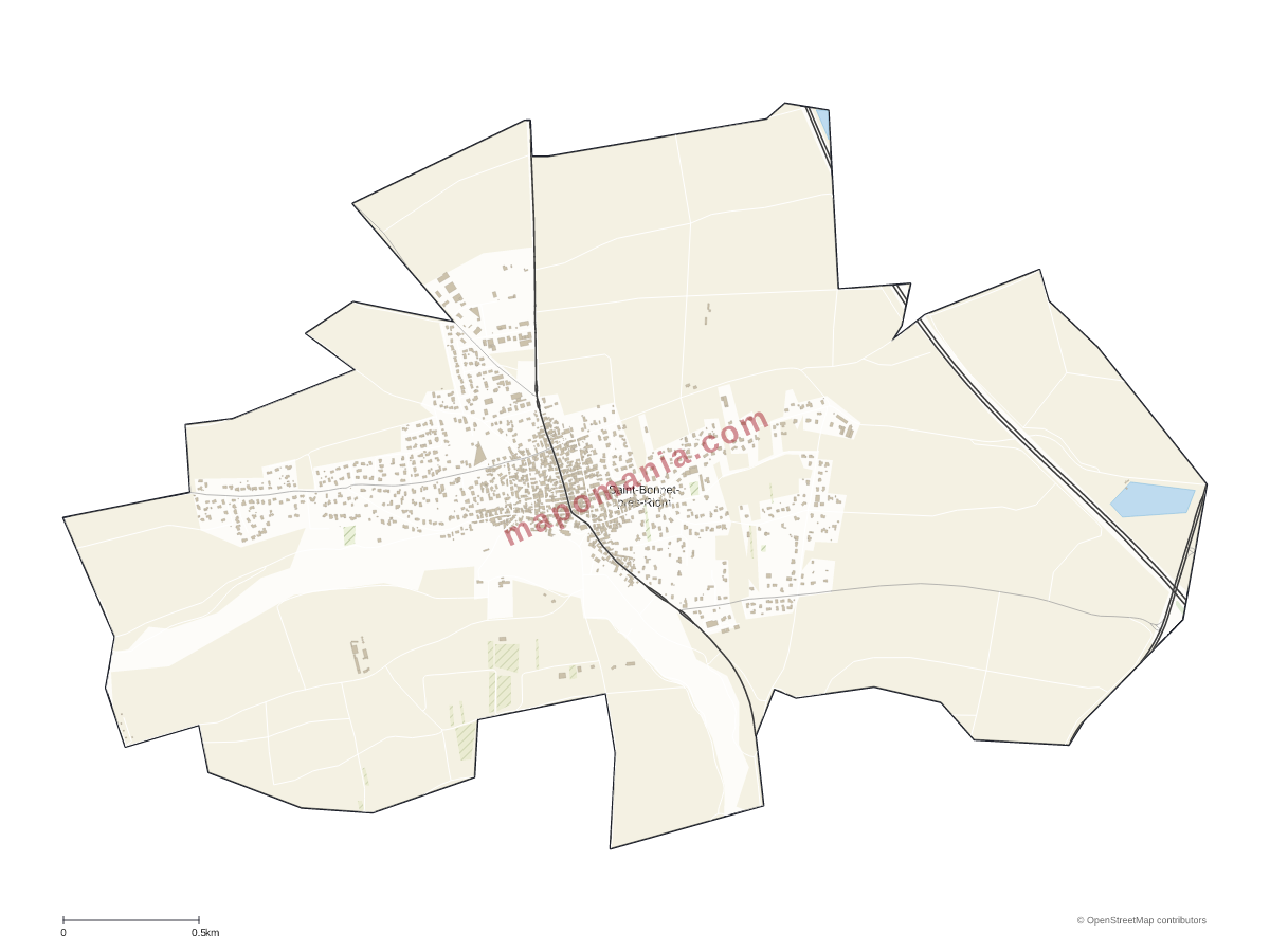 Carte de Saint-Bonnet-près-Riom à personnaliser