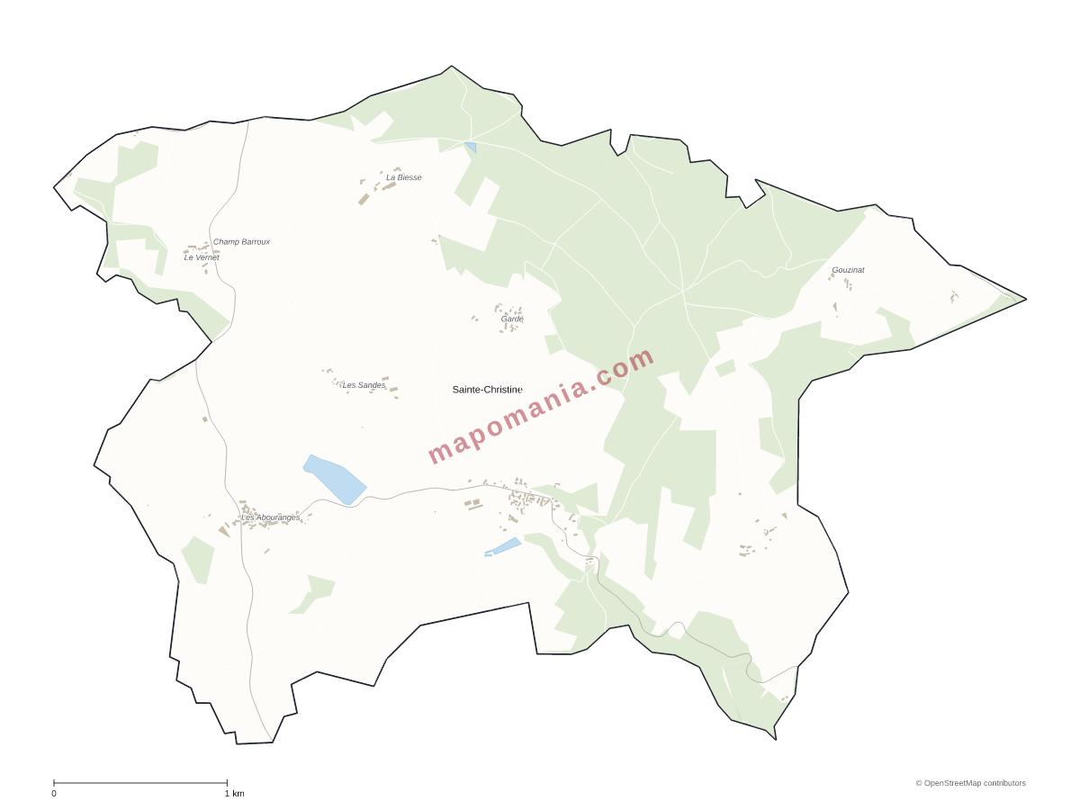 Carte de Sainte-Christine à personnaliser