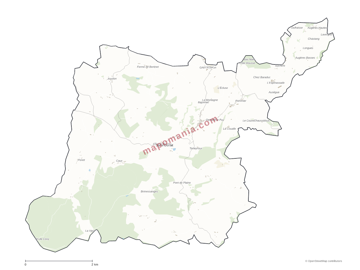 Carte de Saint-Donat à personnaliser