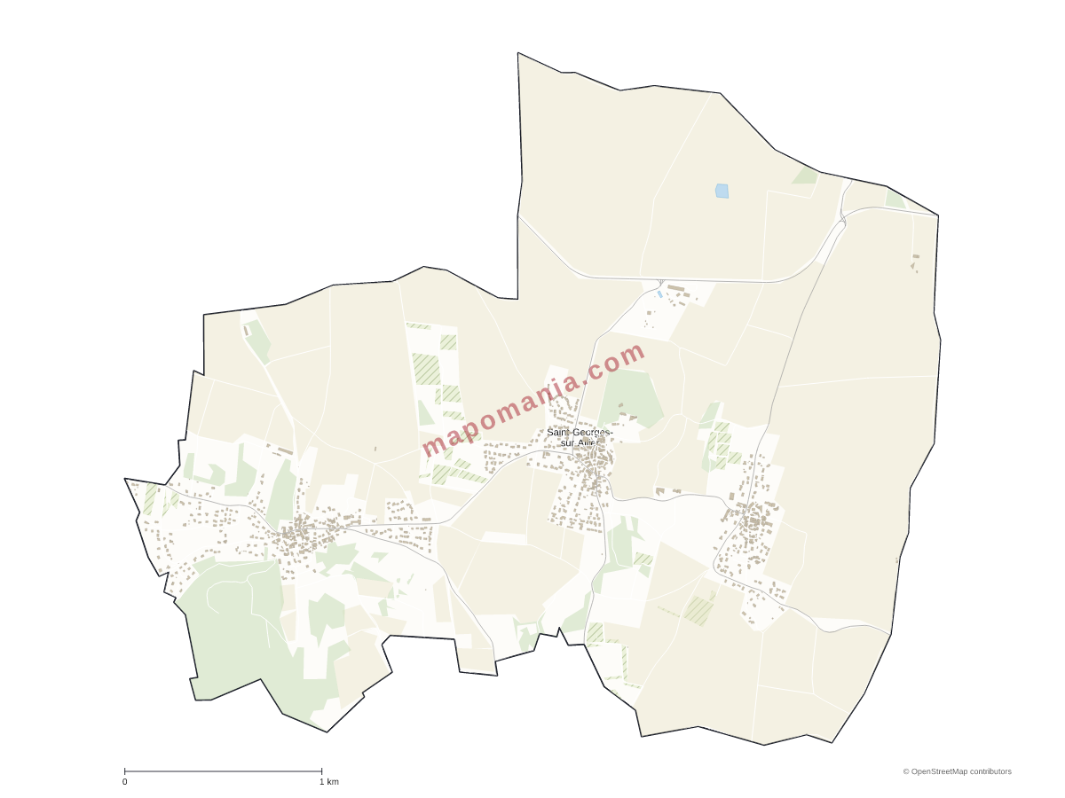 Carte de Saint-Georges-sur-Allier à personnaliser