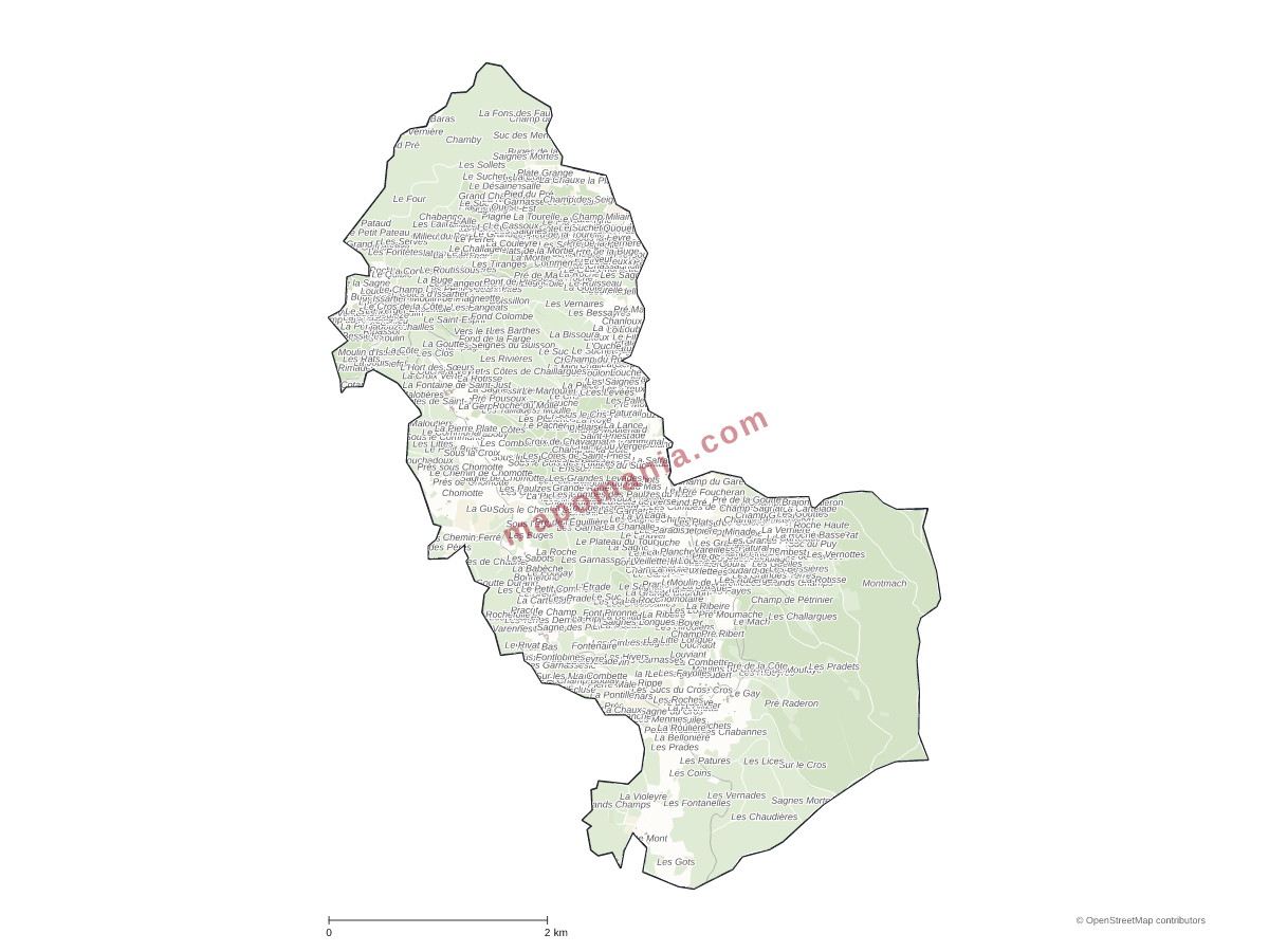 Carte de Saint-Just à personnaliser