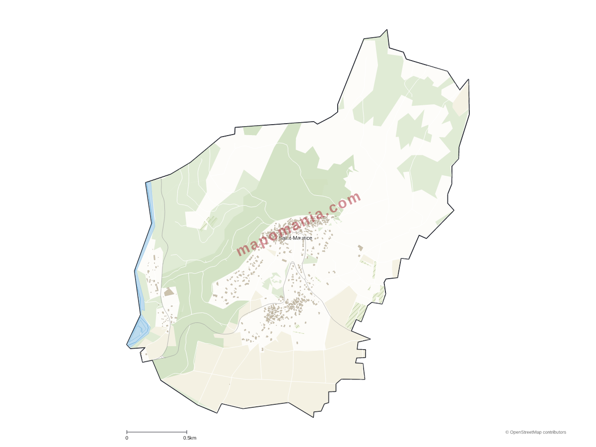 Carte de Saint-Maurice à personnaliser