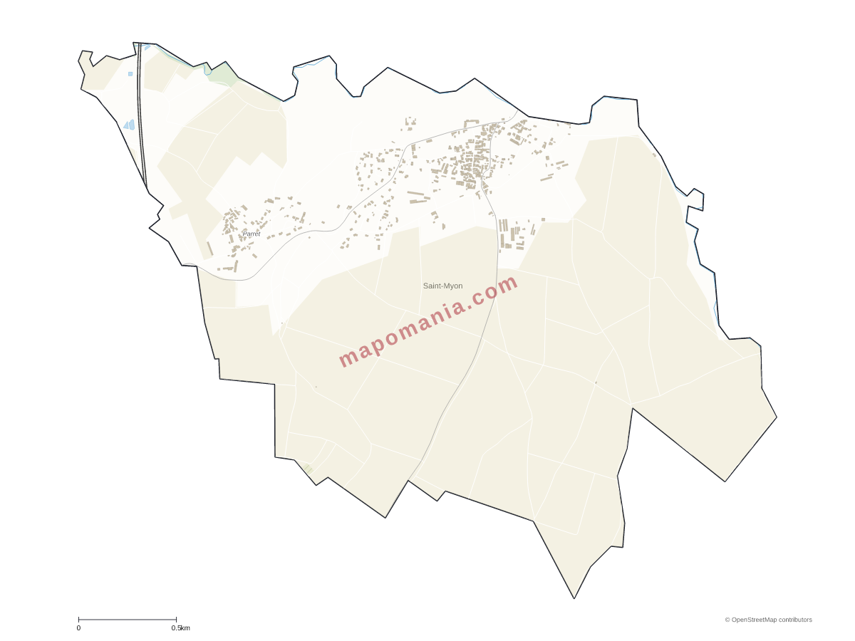 Carte de Saint-Myon à personnaliser