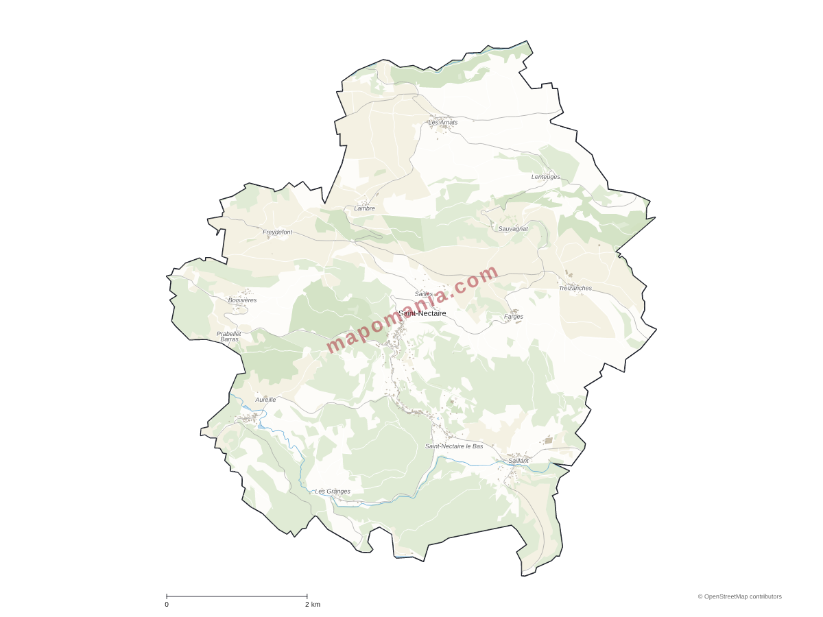 Carte de Saint-Nectaire à personnaliser