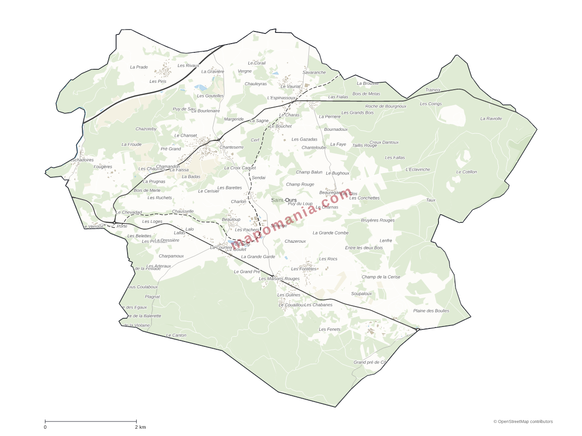 Carte de Saint-Ours à personnaliser