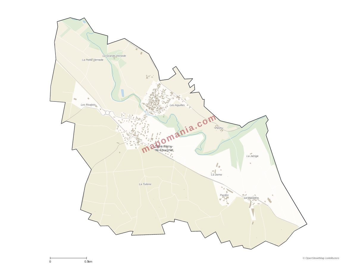 Carte de Saint-Rémy-de-Chargnat à personnaliser