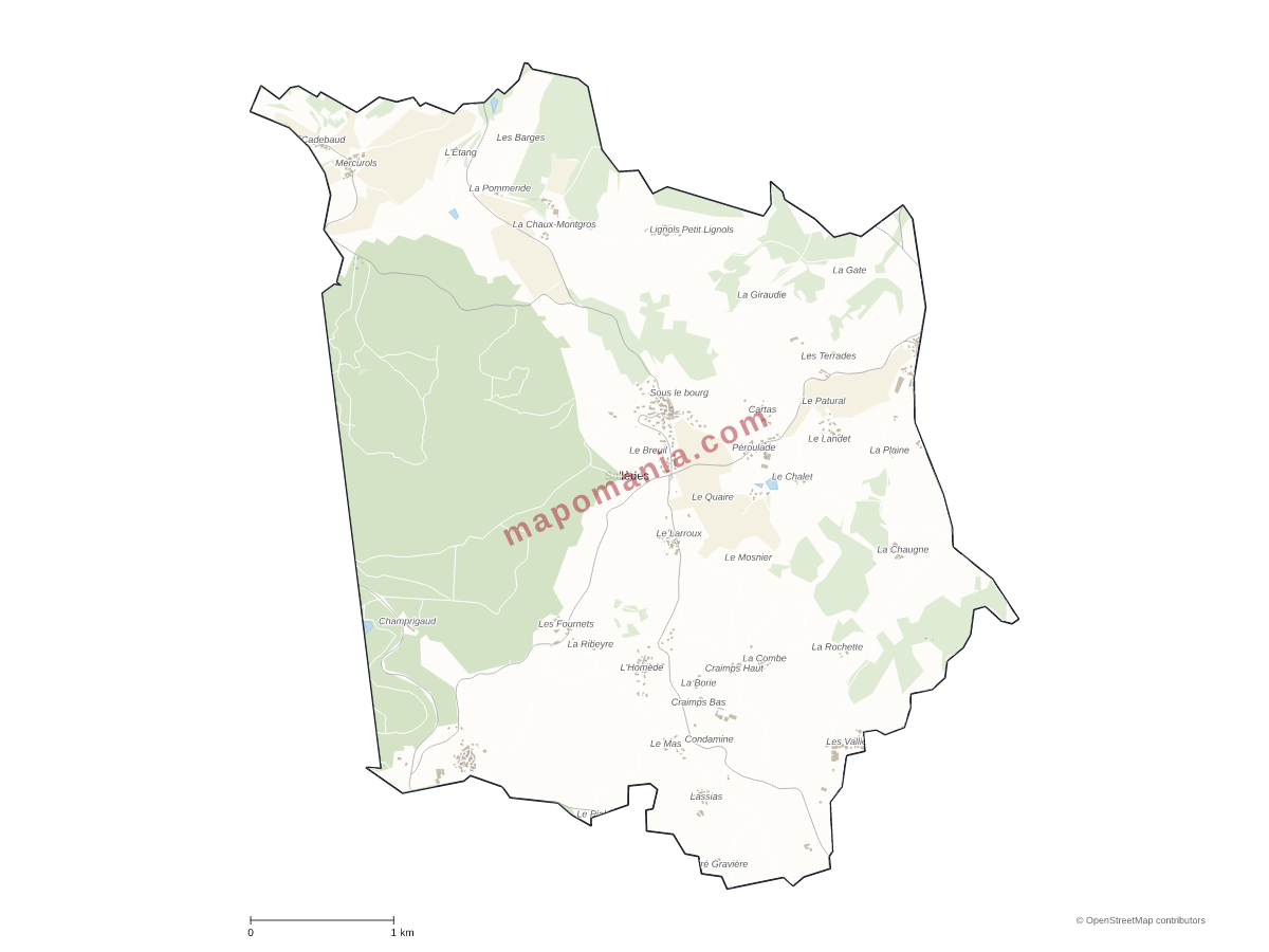 Carte de Sallèdes à personnaliser