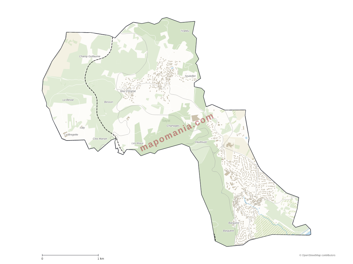 Carte de Sayat à personnaliser