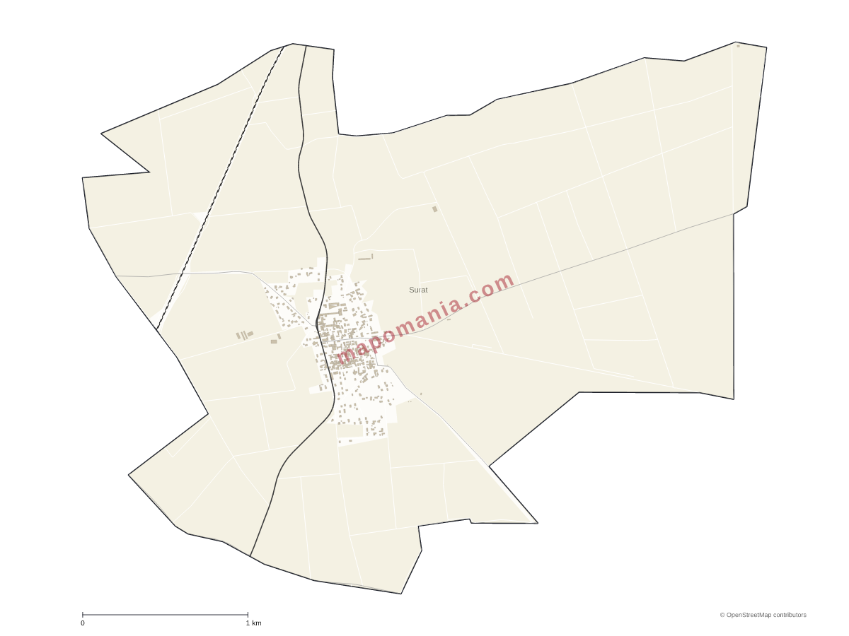 Carte de Surat à personnaliser