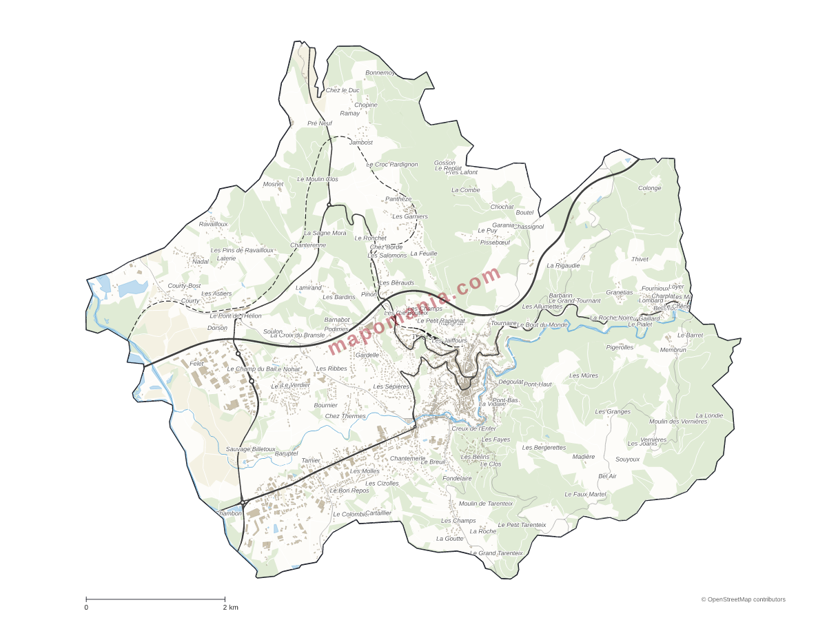 Carte de Thiers à personnaliser